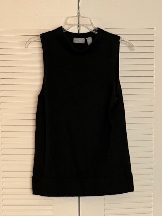 Old Navy Tops - Old Navy Black Knit Sleeveless Relaxed Turtleneck Short Sleeve Top